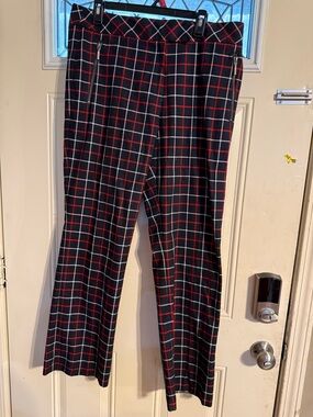 Tommy Hilfiger vintage (2002) Black Plaid Pants with Red & White Windowpane